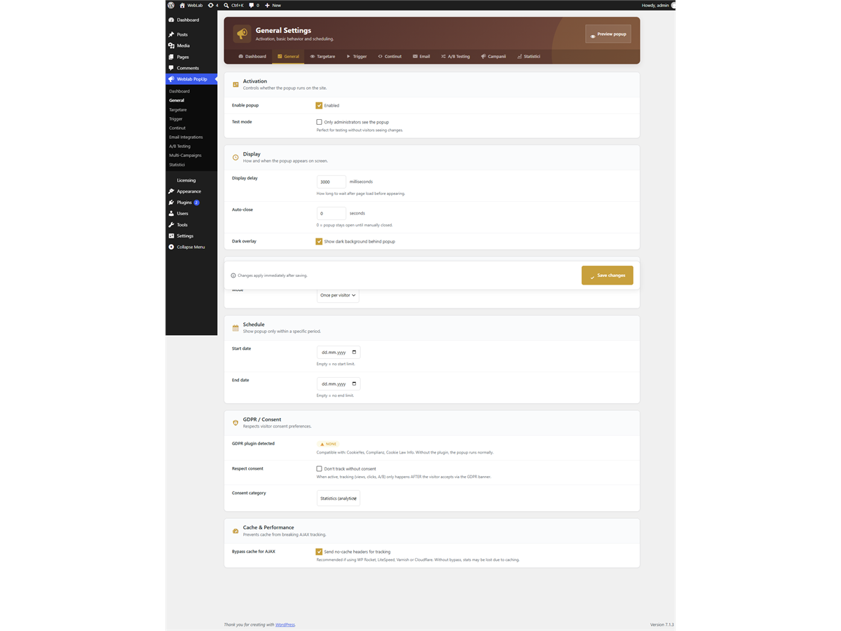 Weblab PopUp Suite live popup preview — screenshot 2